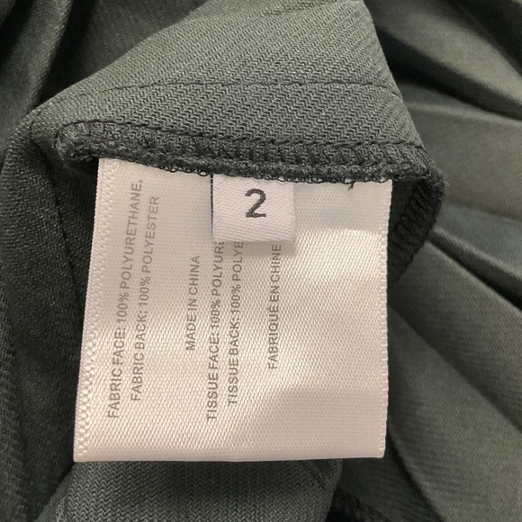 PROENZA SCHOULER WHITE LABEL BLACK PLEATED FAUX PATENT LEATHER MIDI SKIRT - Picture 5 of 5